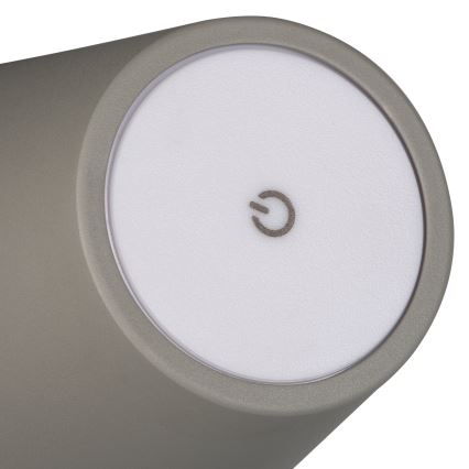 Настольная светодиодная лампа с регулируемой яркостью INITA LED/1,2 Вт/1800 мАч IP54 серая