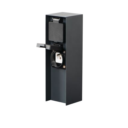 Вулична розеткова колона DASTO 2Z Typ E 230V IP44 антрацит