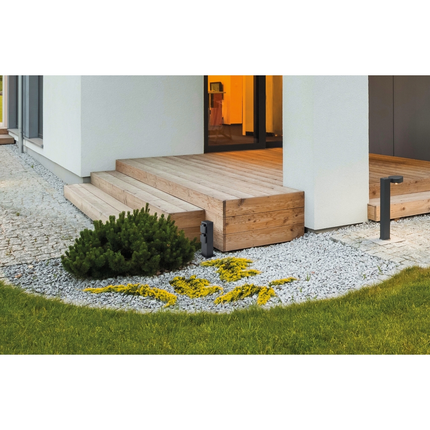 Уличная розеточная колонна NASTO 2Z Type E 230V IP44 антрацит