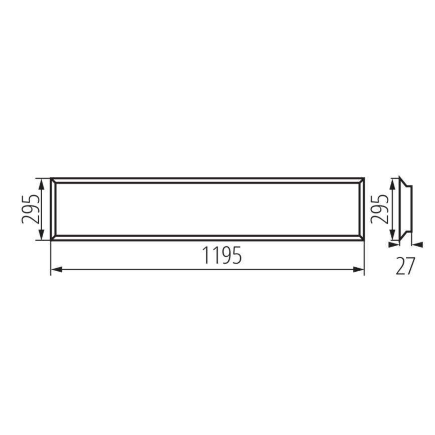 Светодиодная встроенная панель BLINGO LED/34W/230V 120x30 см UGR16