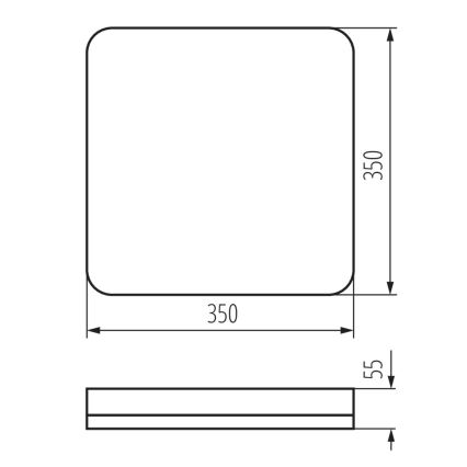 Світлодіодний технічний стельовий світильник IPER LED/35W/230V IK10 IP65 квадратний білий