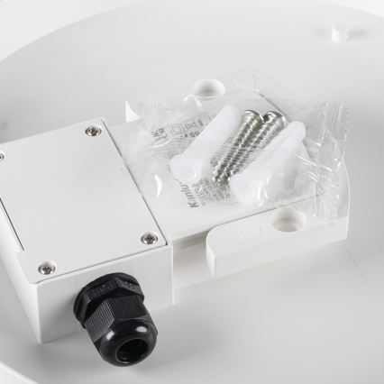 Світлодіодний технічний стельовий світильник з датчиком руху IPER LED/35W/230V IK10 IP65 круглий білий