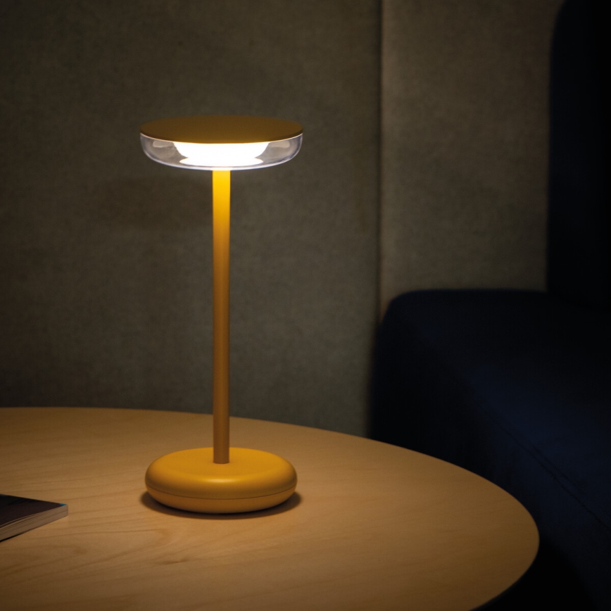 Kanlux 37314 - Светодиодная аккумуляторная лампа с регулированием яркости FLUXY LED/1,7W/1800 mAh IP44 желтый