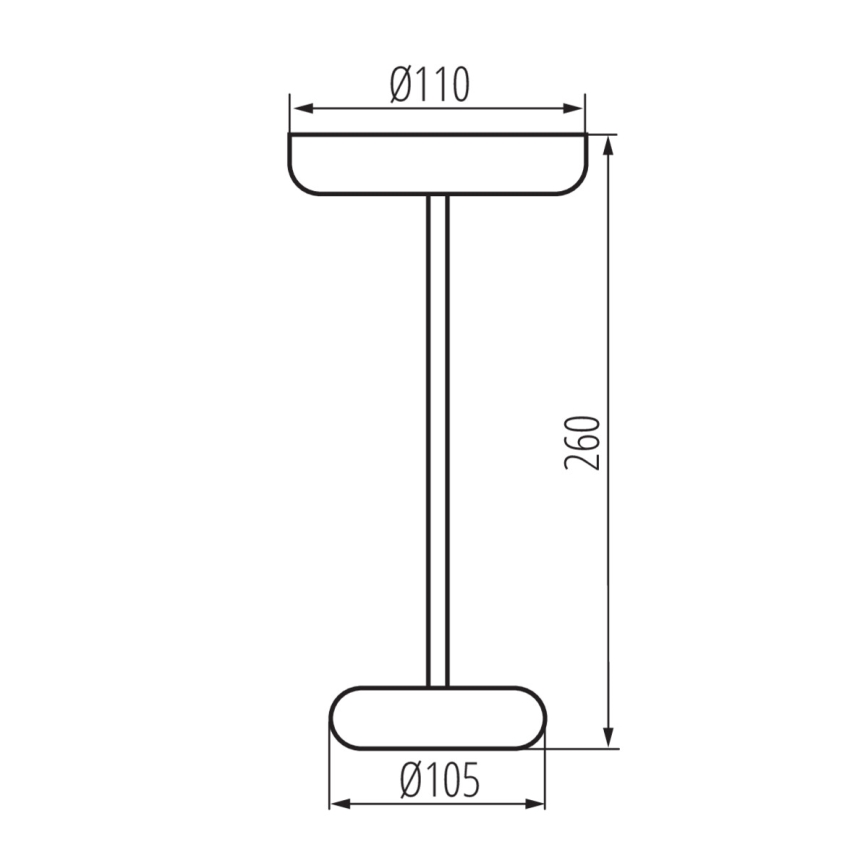 Kanlux 37314 - Светодиодная аккумуляторная лампа с регулированием яркости FLUXY LED/1,7W/1800 mAh IP44 желтый