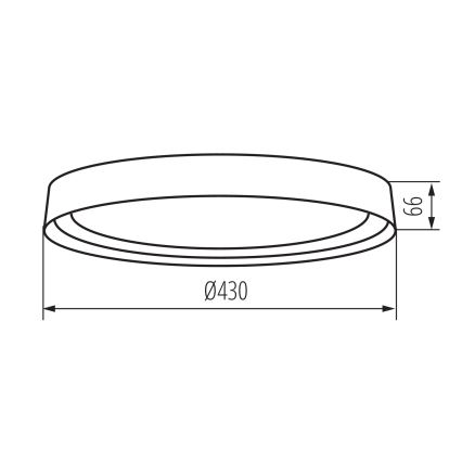 Стельовий LED світильник NIFU LED/17,8W/230V діаметр 43 см білий/коричневий
