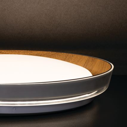 Стельовий LED світильник NIFU LED/17,8W/230V діаметр 43 см білий/коричневий