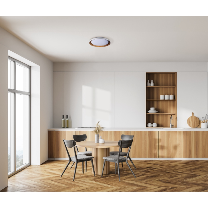 Светодиодный потолочный светильник NIFU LED/17,8W/230V диаметр 43 см белый/коричневый