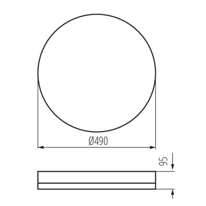 Світлодіодний стельовий світильник з регулюванням яскравості ARVOS LED/37W/230V білий + пульт дистанційного керування