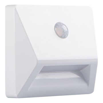 Kanlux 37392 - LED Вбудований світильник з датчиком руху та освітленості IRS LED/0,3W/3xAAA IP54 білий