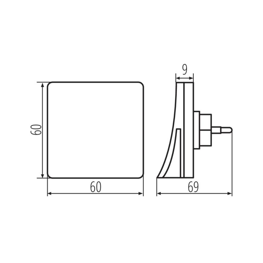 Kanlux 37393 - Навігаційний LED світильник з датчиком освітленості в розетку HOFI LED/0,28W/230V білий