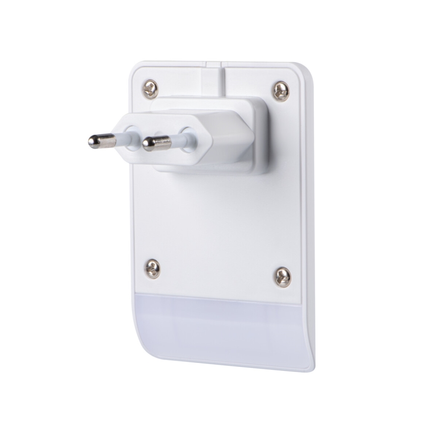 Kanlux 37394 - Светодиодный навигационный светильник в розетку с датчиком освещенности ORISA LED/0,28W/230V белый