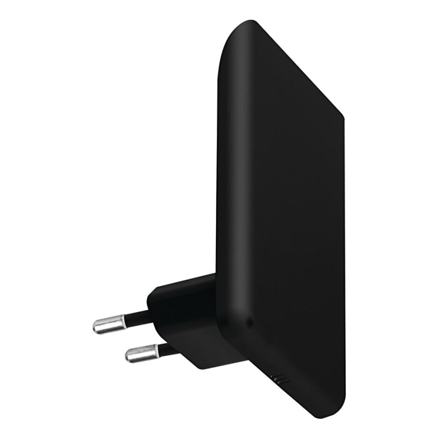 Kanlux 37395 - Навігаційний LED світильник з датчиком освітленості в розетку ORISA LED/0,28W/230V чорний