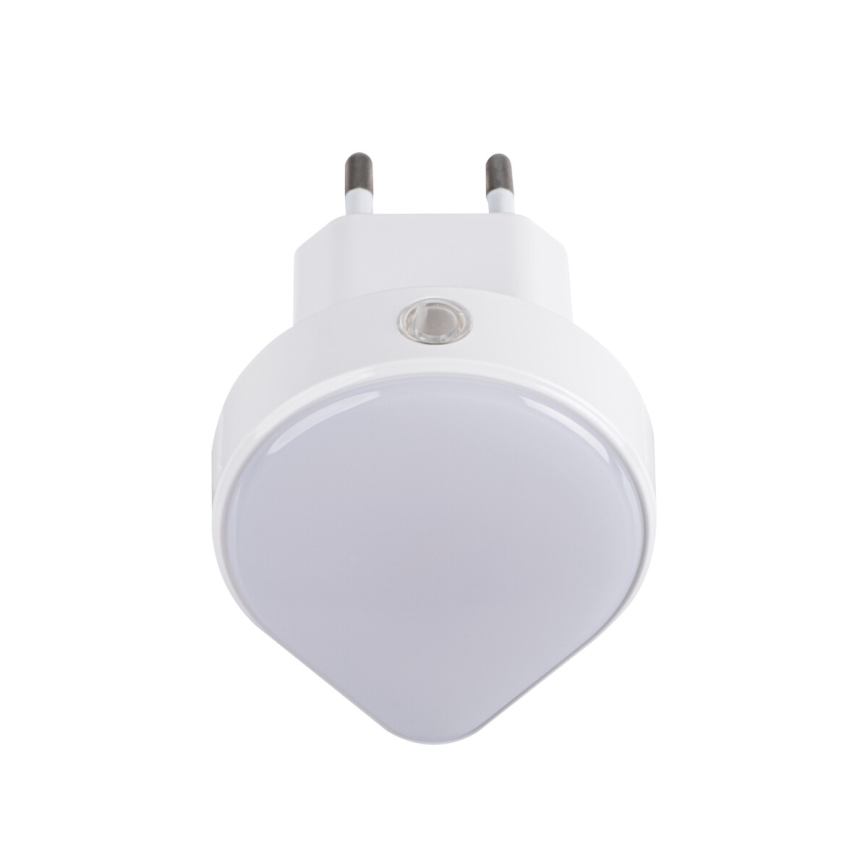 Kanlux 37396 - LED з регулюванням яскравості навігаційний світильник з датчиком освітленості в розетку ULOV LED/0,5W/230V білий