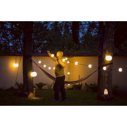 Светодиодная уличная декоративная гирлянда GARLAND STONO 10xLED/10W/230V 6 м IP67