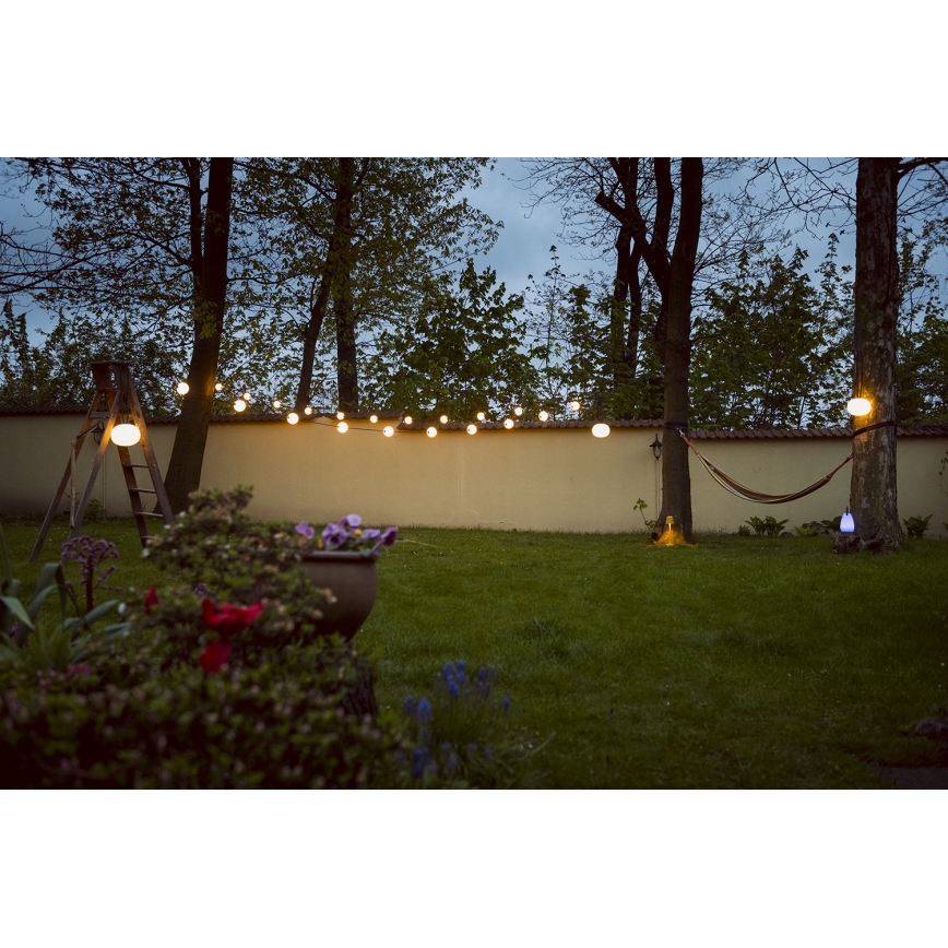 Вулична декоративна LED гірлянда ГІРЛЯНДА STONO 10xLED/10W/230V 6 м IP67