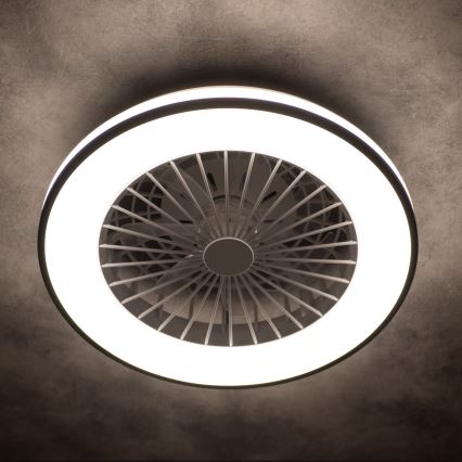 LED Стельовий світильник з вентилятором та регулюванням яскравості PLAVE LED/48W/230V 3000/4000/6500K + пульт дистанційного керування