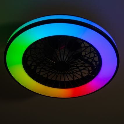 LED RGBW Стельовий світильник з вентилятором та регулюванням яскравості PLAVE LED/48W/230V 3000/4000/6500K + пульт дистанційного керування