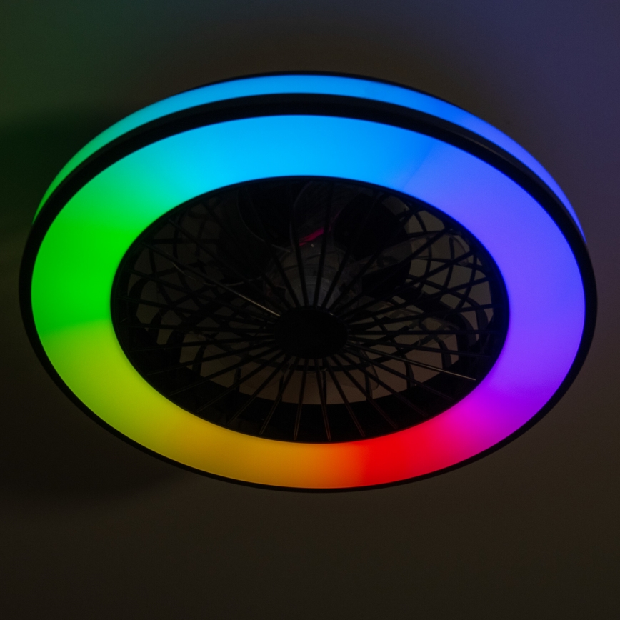 LED RGBW Стельовий світильник з вентилятором та регулюванням яскравості PLAVE LED/48W/230V 3000/4000/6500K + пульт дистанційного керування
