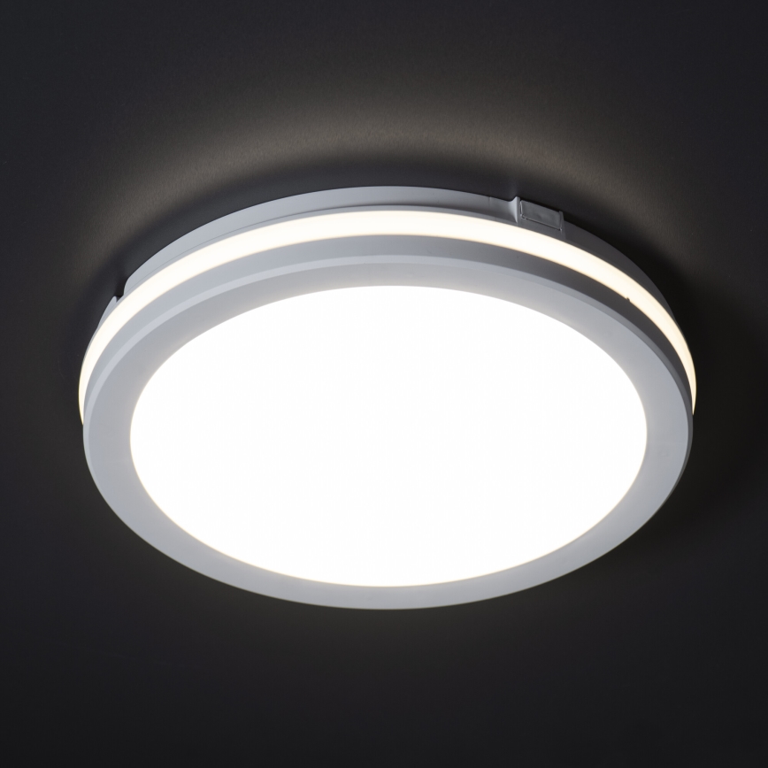 Светодиодный уличный потолочный светильник BENO ECO LED/12W/230V 3000/4000/6500K диаметр 20 см IP65 белый