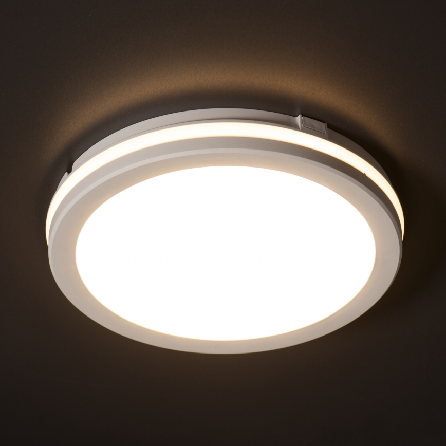 Светодиодный уличный потолочный светильник BENO ECO LED/12W/230V 3000/4000/6500K диаметр 20 см IP65 белый