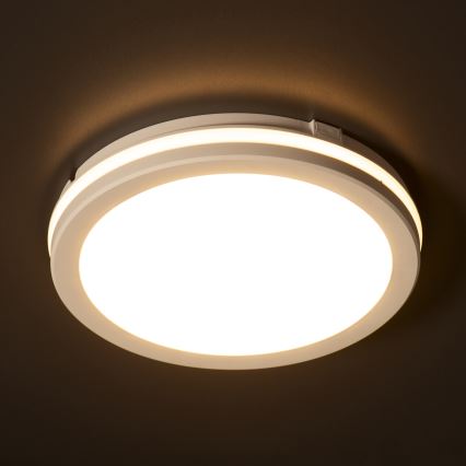 Светодиодный уличный потолочный светильник BENO ECO LED/12W/230V 3000/4000/6500K диаметр 20 см IP65 белый