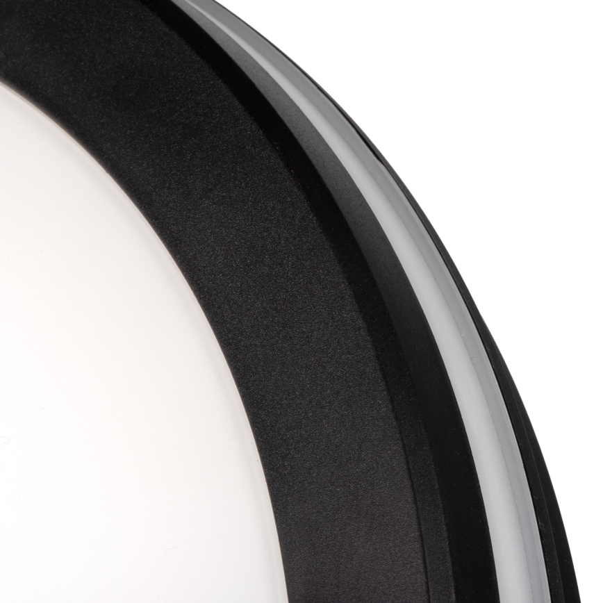 Вуличний світлодіодний стельовий світильник BENO E LED/20W/230V 3000/4000/6500K діаметр 20 см IP65 чорний
