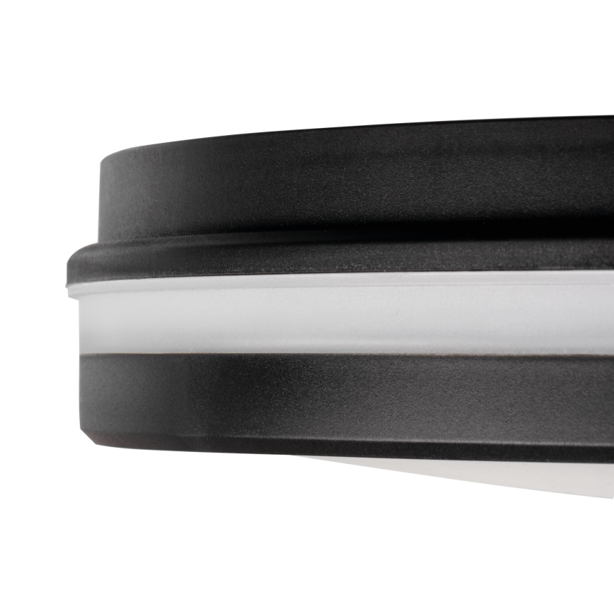 Вуличний світлодіодний стельовий світильник BENO E LED/20W/230V 3000/4000/6500K діаметр 20 см IP65 чорний