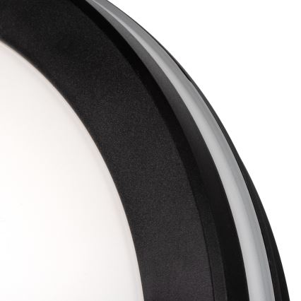 Вуличний світлодіодний стельовий світильник BENO ECO LED/20W/230V 3000/4000/6500K діаметр 20 см IP65 чорний