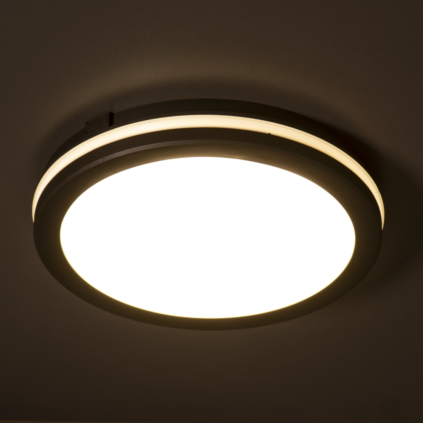 Светодиодный уличный потолочный светильник BENO ECO LED/30W/230V 3000/4000/6500K диаметр 30 см IP65 черный