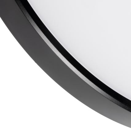 Світлодіодний стельовий світильник з регулюванням яскравості PLAFON LED/20W/230V 3000-6500K Wi-Fi чорний