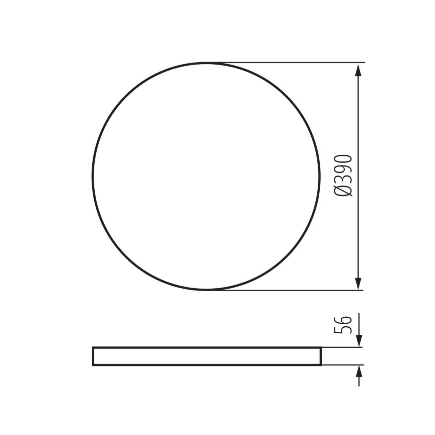 Світлодіодний стельовий світильник з регулюванням яскравості PLAFON LED/20W/230V 3000-6500K Wi-Fi чорний