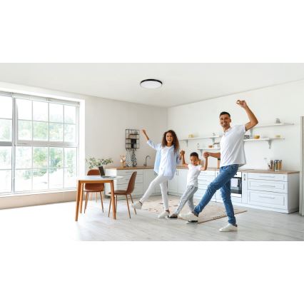 Светодиодный потолочный светильник с регулированием яркости PLAFON LED/20W/230V 3000-6500K Wi-Fi черный