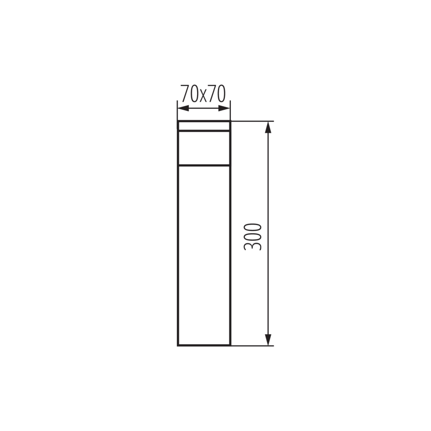 Уличная лампа DASTEN 1xG9/11W/230V 30 см IP44 черный