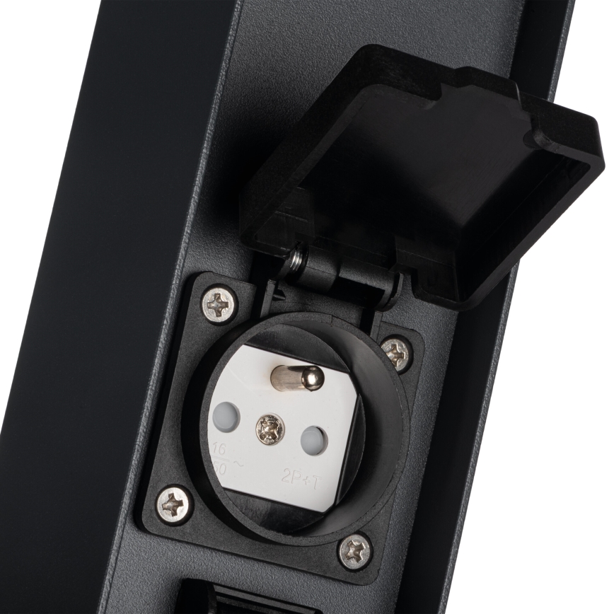 Вулична лампа з 2 розетками DASTEN 1xG9/11W/230V 30 см IP44 чорний