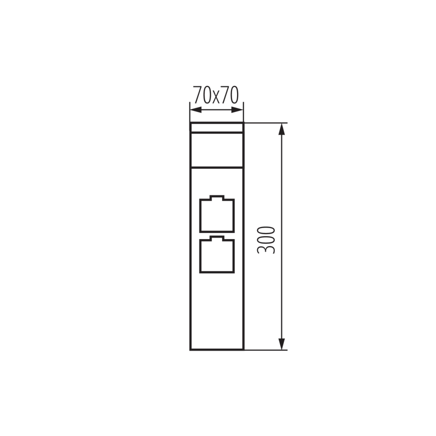 Вулична лампа з 2 розетками DASTEN 1xG9/11W/230V 30 см IP44 чорний