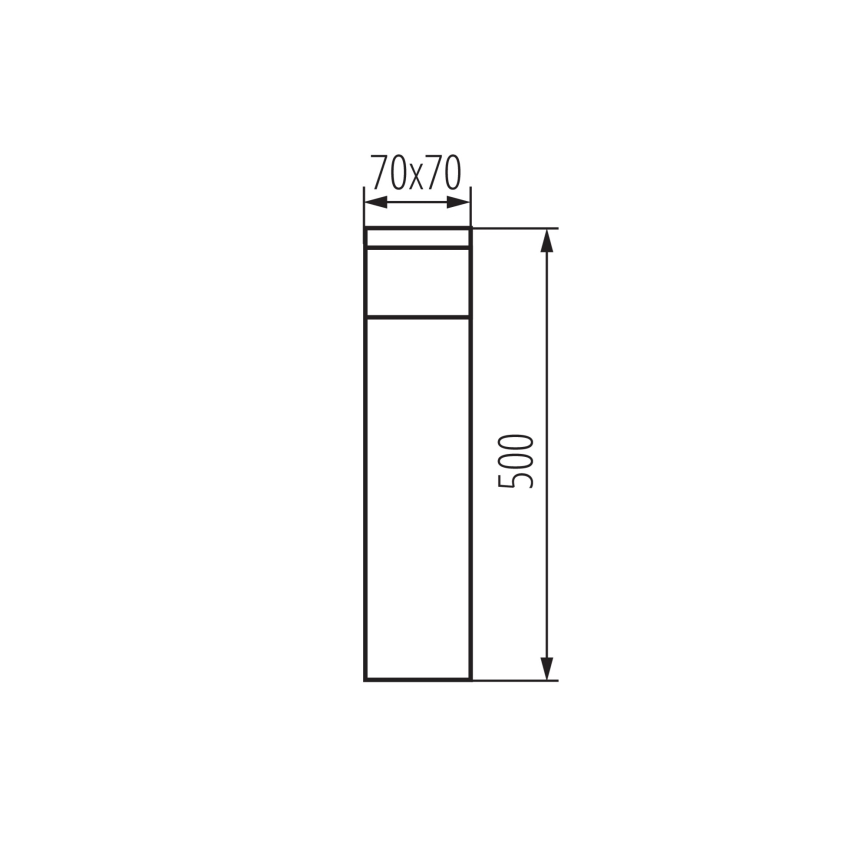 Уличная лампа DASTEN 1xG9/11W/230V 50 см IP44 черный