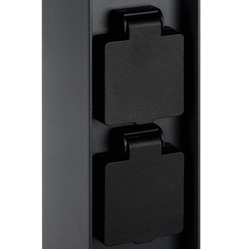 Вулична лампа з 2 розетками DASTEN 1xG9/11W/230V 50 см IP44 чорний