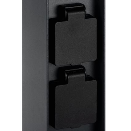 Вулична лампа з 2 розетками DASTEN 1xG9/11W/230V 50 см IP44 чорний