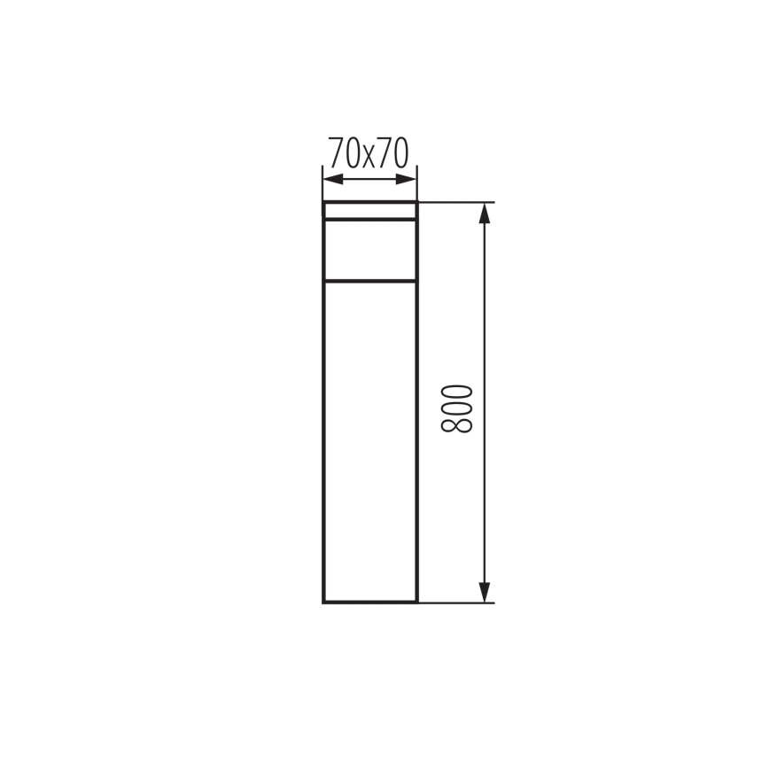 Уличная лампа DASTEN 1xG9/11W/230V 80 см IP44 черный
