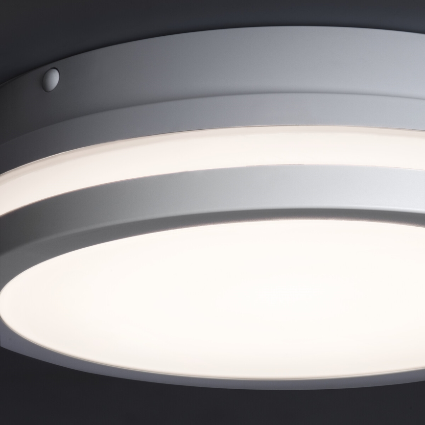 Вуличний світлодіодний стельовий світильник з датчиком руху BENO LED/12/18W/230V 3000/3500/4000K IP65 білий круглий