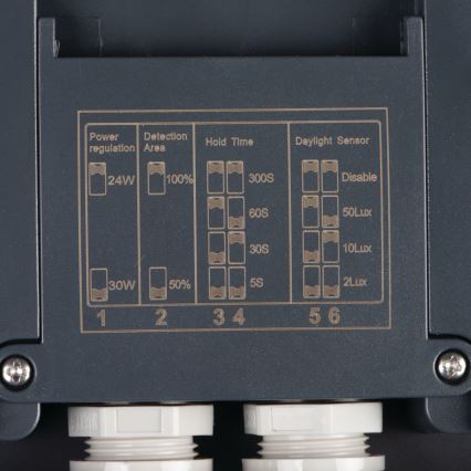 Вуличний світлодіодний стельовий світильник з датчиком руху BENO LED/24/30W/230V 3000/3500/4000K IP65 антрацит квадратний