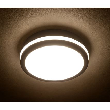 Вуличний світлодіодний стельовий світильник з датчиком руху BENO LED/24/30W/230V 3000/3500/4000K IP65 антрацит круглий