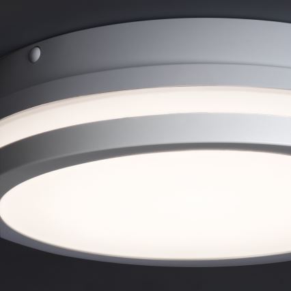 Светодиодный уличный потолочный светильник с датчиком движения BENO LED/24/30W/230V 3000/3500/4000K IP65 белый круглый