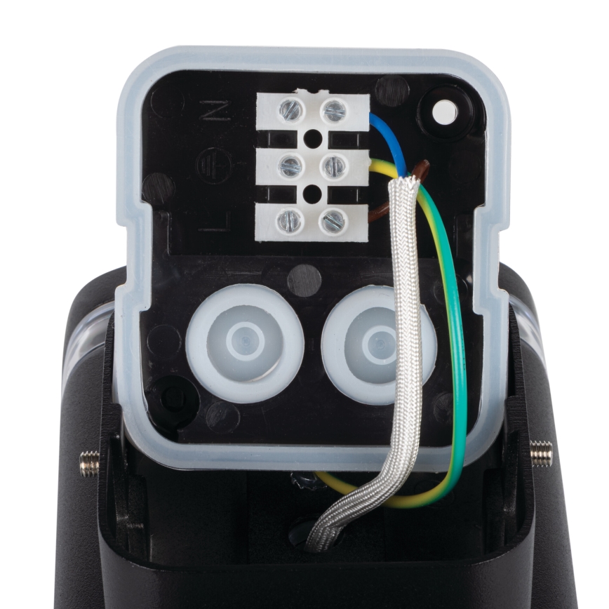 Вуличний настінний світильник ZEVI 1xGU10/10W/230V IP54 чорний