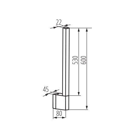 LED Зовнішній настінний світильник YALTE LED/8W/230V 4000K IP54 чорний