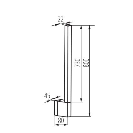 Уличный светодиодный настенный светильник YALTE LED/10W/230V 3000K IP54 черный