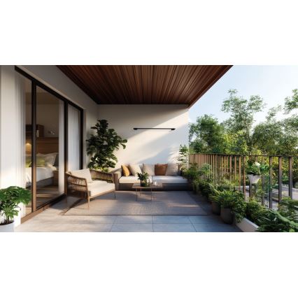 Вуличний світлодіодний настінний світильник YALTE LED/8W/230V 3000K IP54 чорний