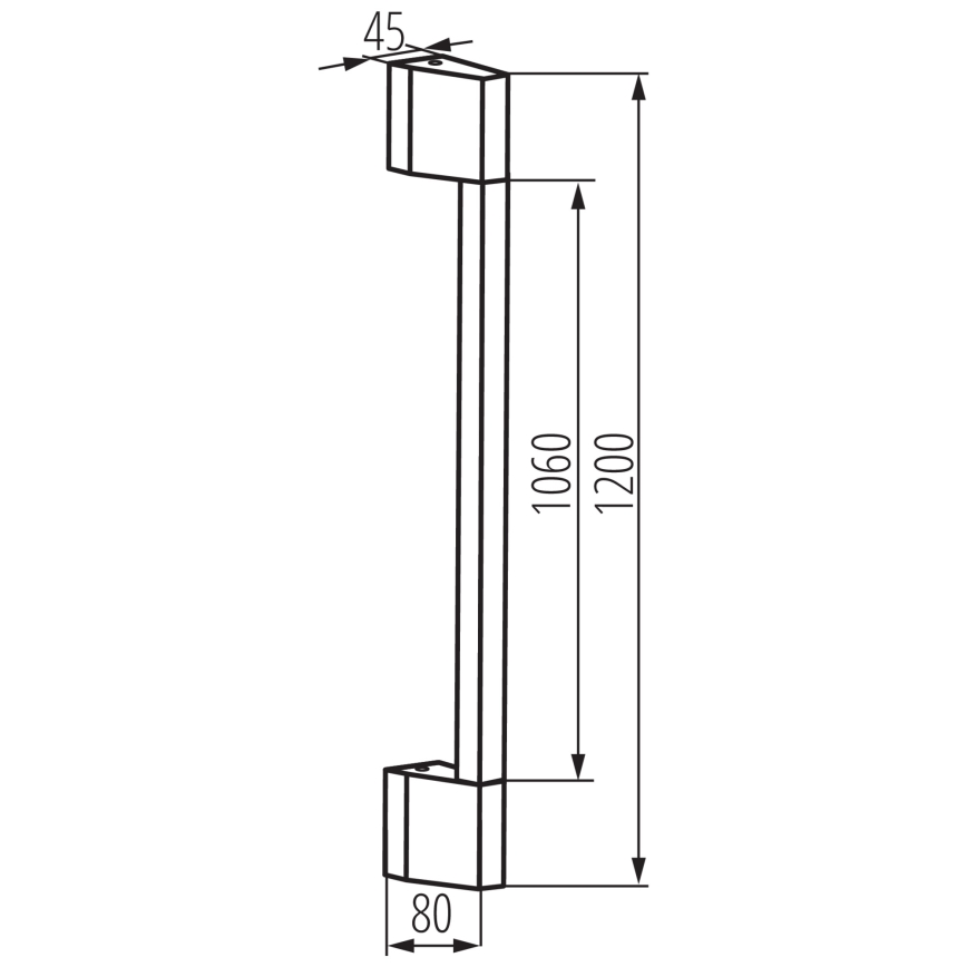Вуличний світлодіодний настінний світильник YALTE LED/11W/230V 4000K IP54 чорний