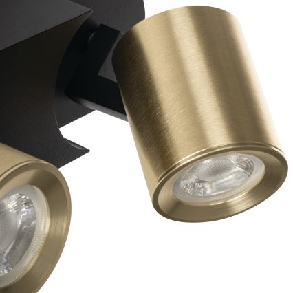 Точковий світильник LAURIN 3xGU10/10W/230V латунь/чорний