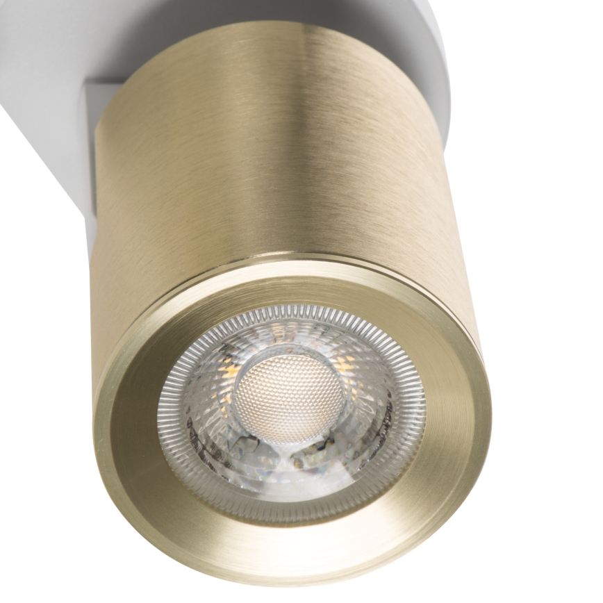 Точковий світильник LAURIN 2xGU10/10W/230V латунь/білий